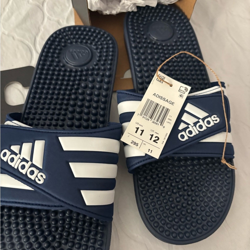 Adidas Adissage Massage Slides Navy